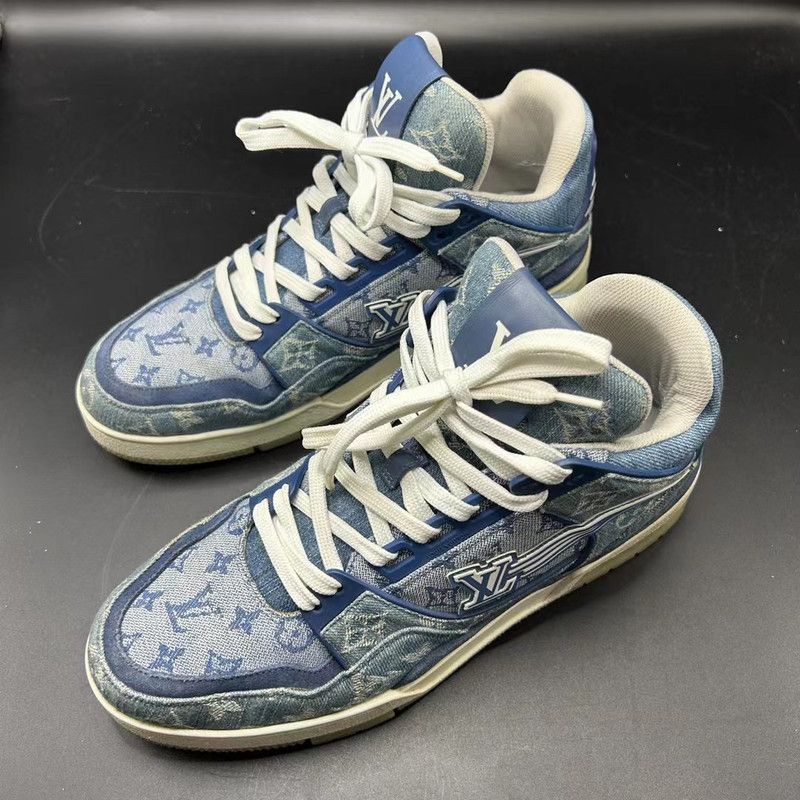 Louis Vuitton Louis Vuitton Vintage Denim Blue Sneakers 0079 Size US 9 / EU 42 - 1 Thumbnail