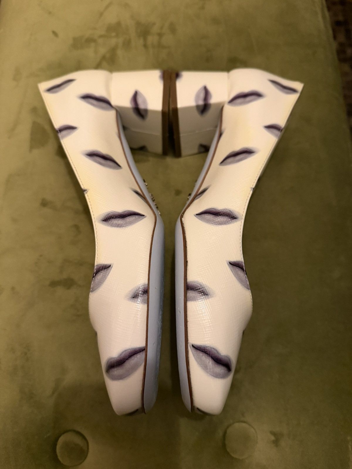Prada Prada Lips Printed Heels Size US 7.5 / IT 37.5 - 2 Thumbnail