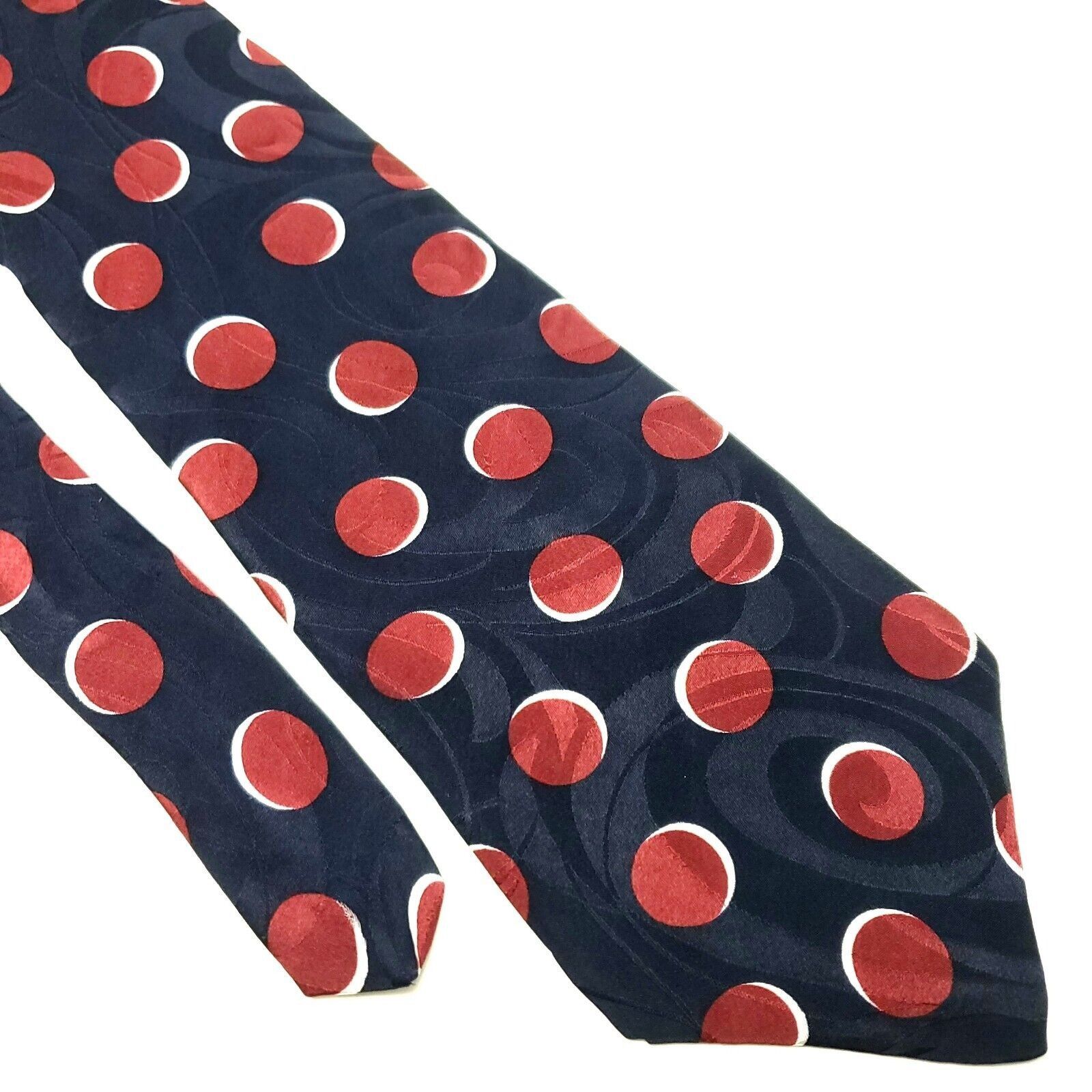 Zylos George Machado Zylos George Machado Silk Tie Blue Print Italian Wide Short Size ONE SIZE - 1 Thumbnail