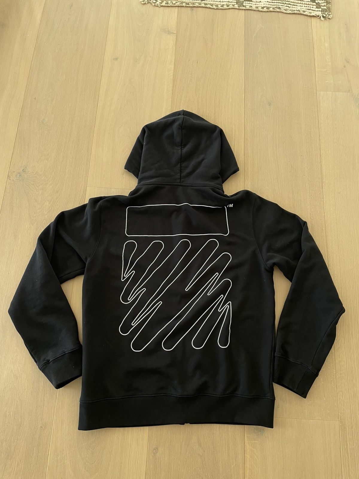 Off-White OFF-WHITE Wave Outline Diagonal Slim Hoodie Size US XL / EU 56 / 4 - 2 Thumbnail