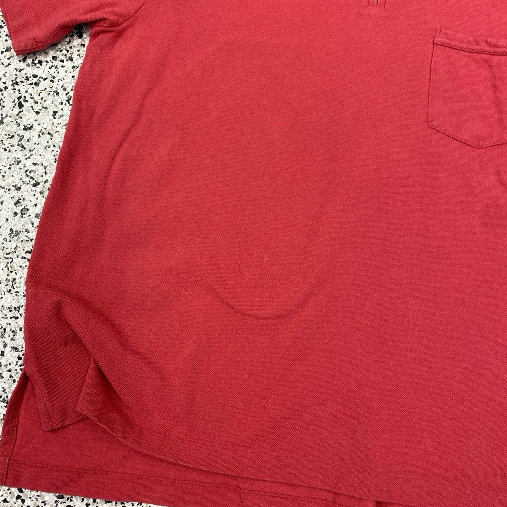 Polo Ralph Lauren VINTAGE Polo Ralph Lauren Red Quarter Zip Short Sleeve Polo Shirt XL Mens Size US XL / EU 56 / 4 - 4 Thumbnail