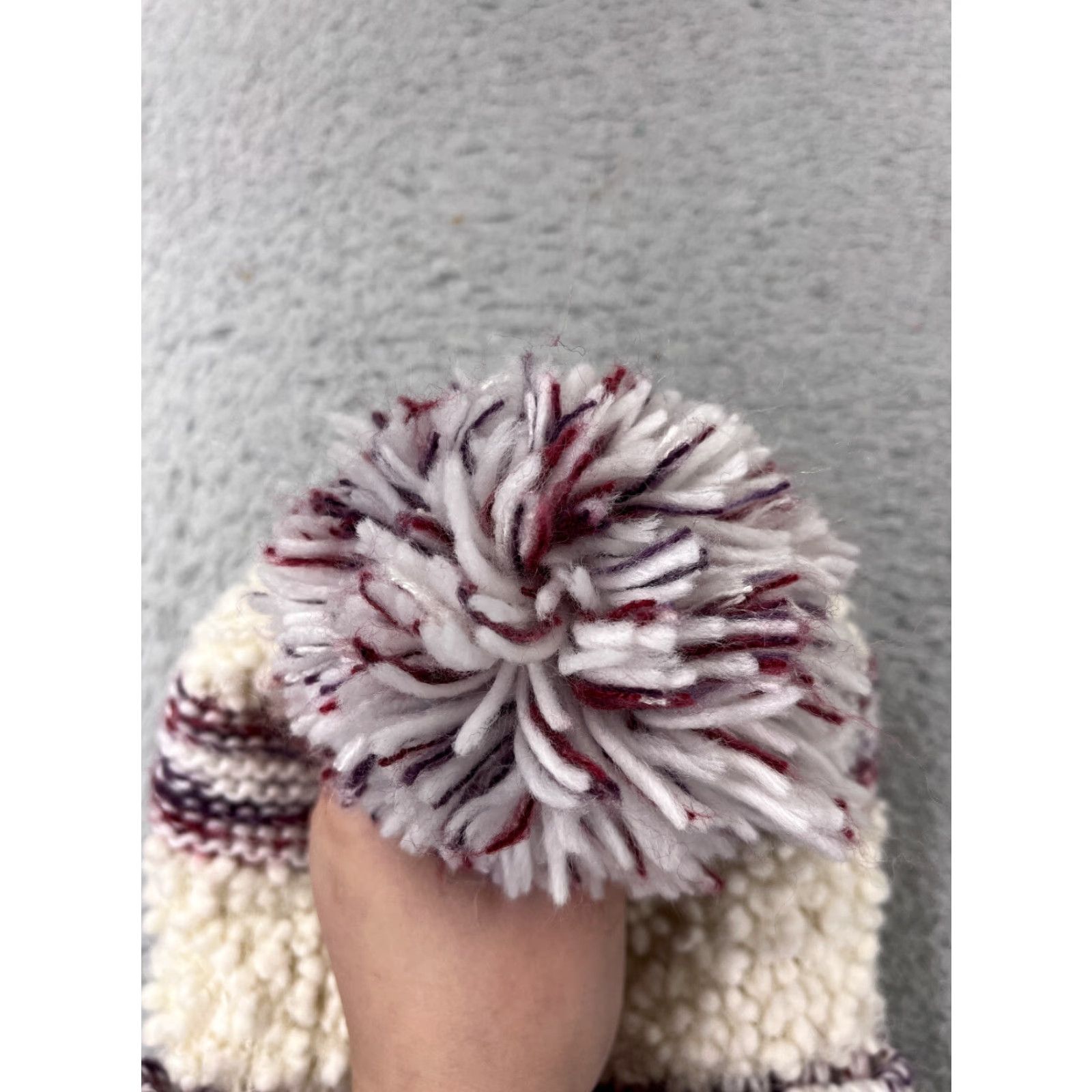 Walmart Walmart Beanie Toque Womens One Size White Red Knit Logo Acrylic Nylon Blend Hat Size ONE SIZE - 2 Thumbnail