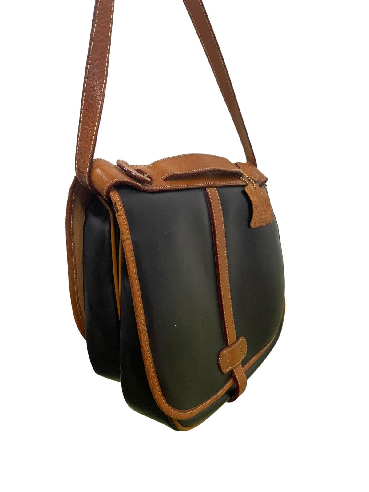 Genuine Leather Full Leather Patina Vtg Alice Italy Shoulder Bag 2🟩 Size ONE SIZE - 5 Thumbnail