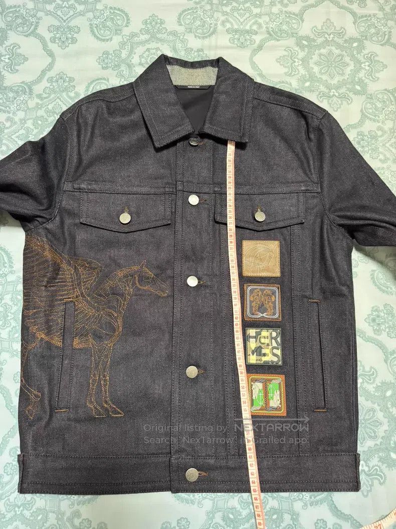 Hermes Hermes Embroidered Denim Jacket, Flying Horse Embroidery, Size US S / EU 44-46 / 1 - 5 Thumbnail