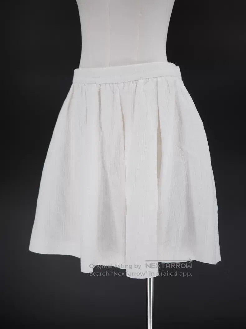 Miu Miu Miu Miu White Floral Patterned Pleated Short Skirt Size 41" - 1 Thumbnail