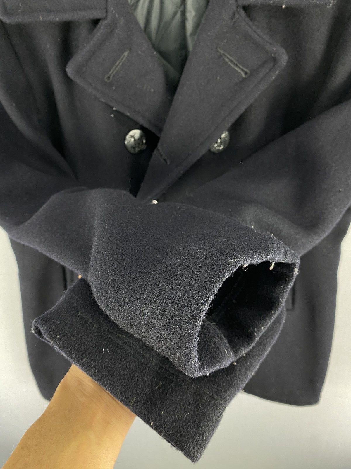 Schott Vintage 80’s US Navy Wool Pea Coat Jacket By Schott NYC Size US M / EU 48-50 / 2 - 10 Thumbnail