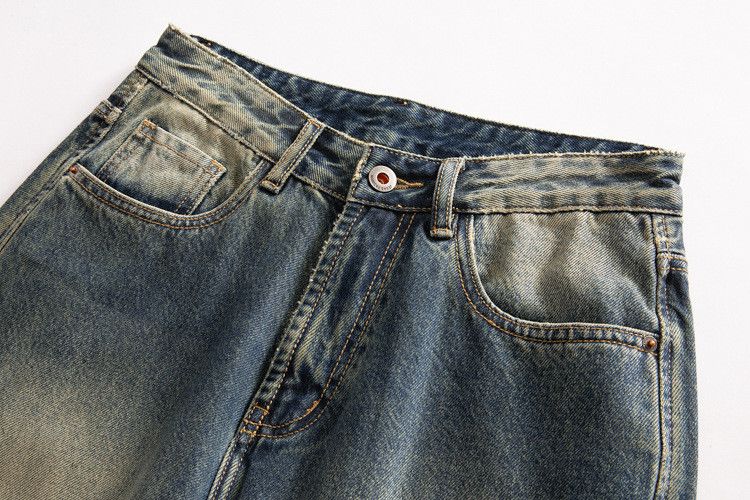 Japanese Brand × Jean Punk men's contrast color washed gradient jeans y2k Size US 34 / EU 50 - 4 Thumbnail