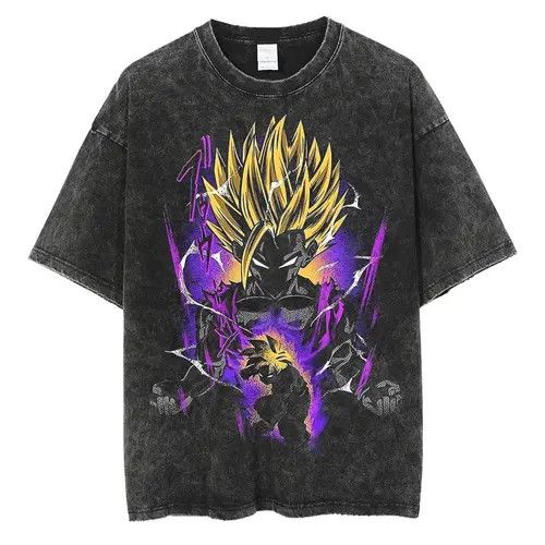 Japanese Brand Dragon ball Printed Vintage T-Shirt Anime Cartoon Size US L / EU 52-54 / 3 - 1 Thumbnail