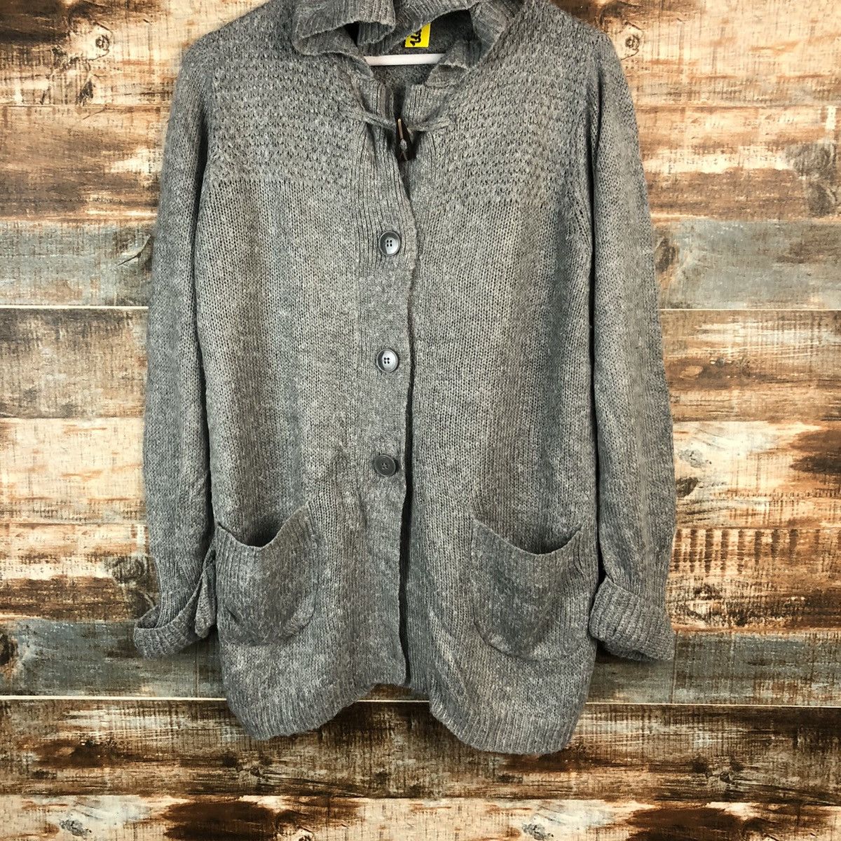 Homespun Knitwear Shoo La Reu Grey cardigan Knitwear #A2222 Size US L / EU 52-54 / 3 - 3 Thumbnail