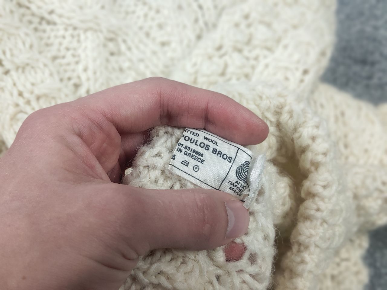 Vintage Vintage 70's Grigoropoulos Fisherman Hand Cable Knit Sweater Size US L / EU 52-54 / 3 - 13 Thumbnail