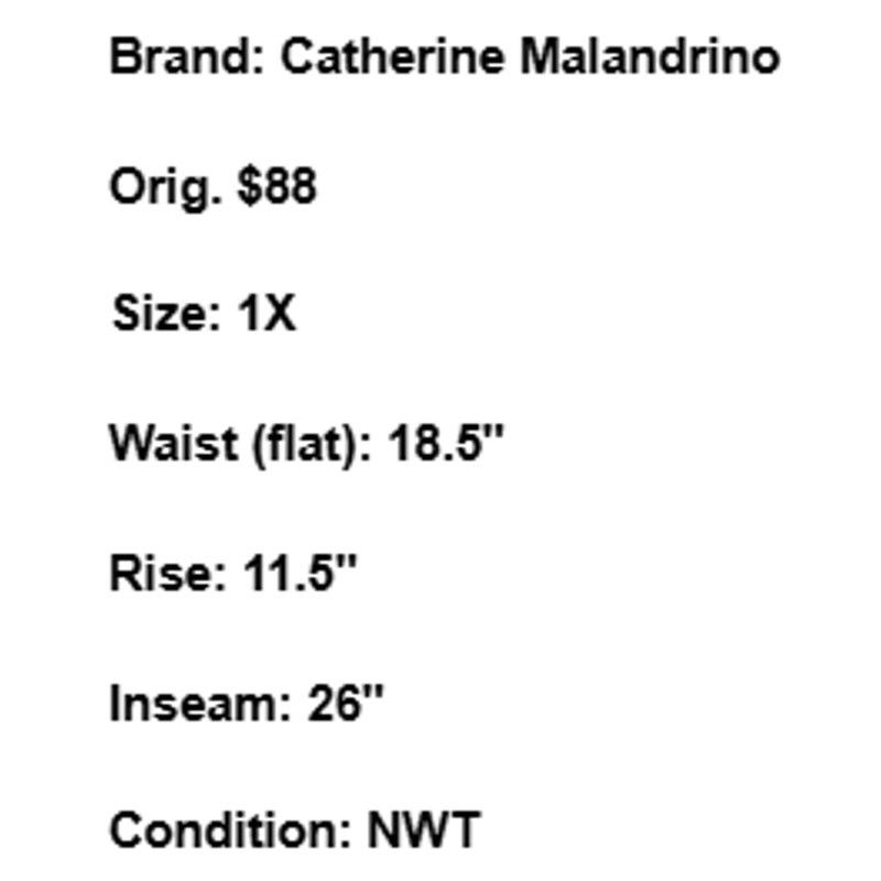 Other NWT Catherine Malandrino Faux Leather Pants Black 1X Pull On Size 37" - 5 Thumbnail