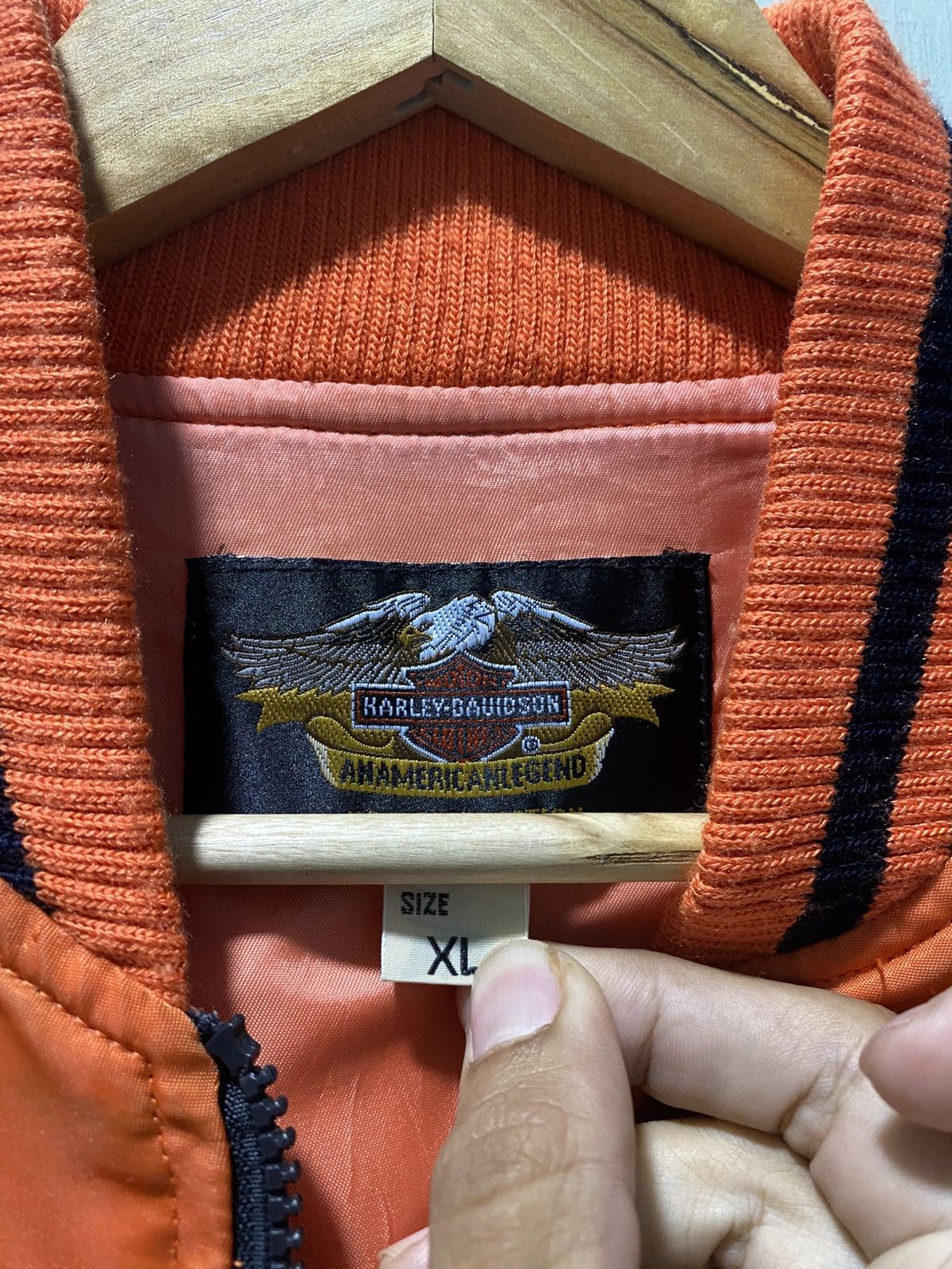 Harley Davidson Vintage Harley Davidson Bomber Jacket Stripes Made Japan Size US XL / EU 56 / 4 - 11 Thumbnail