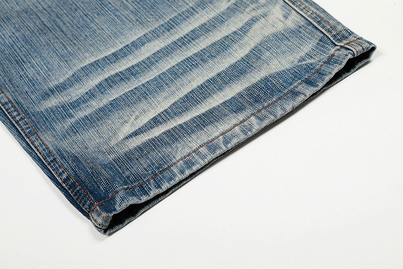 Retro washed men's loose straight leg wide-leg jeans