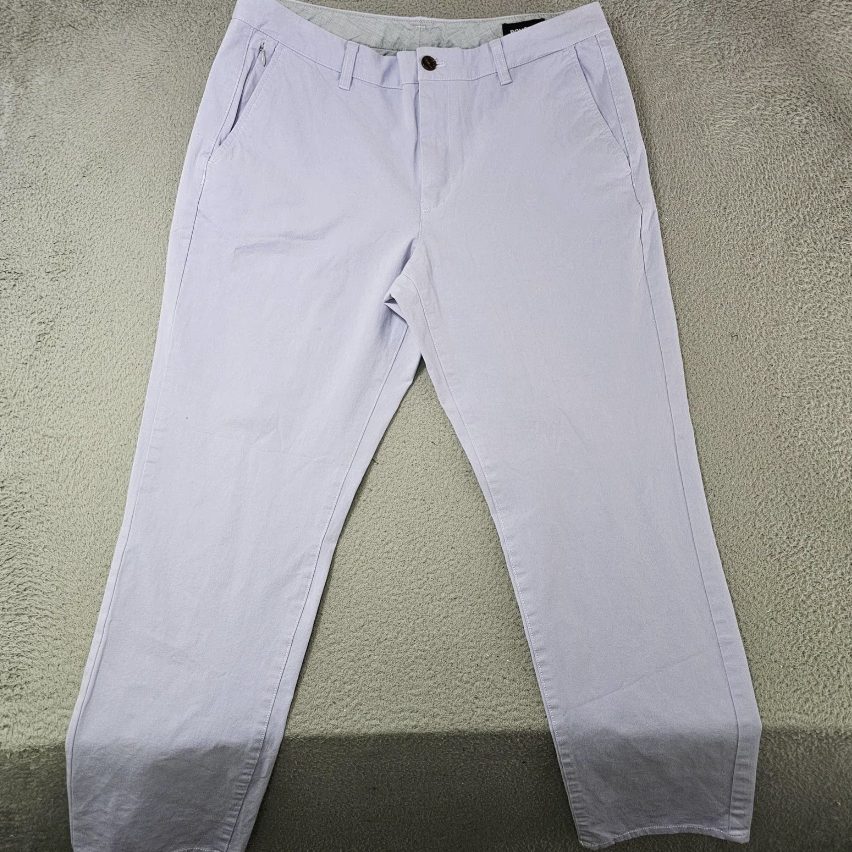 Bonobos Bonobos Chino Pants Mens 35x30 Light Purple Slim Fit Stretch Cotton Casual Size US 35 - 2 Thumbnail