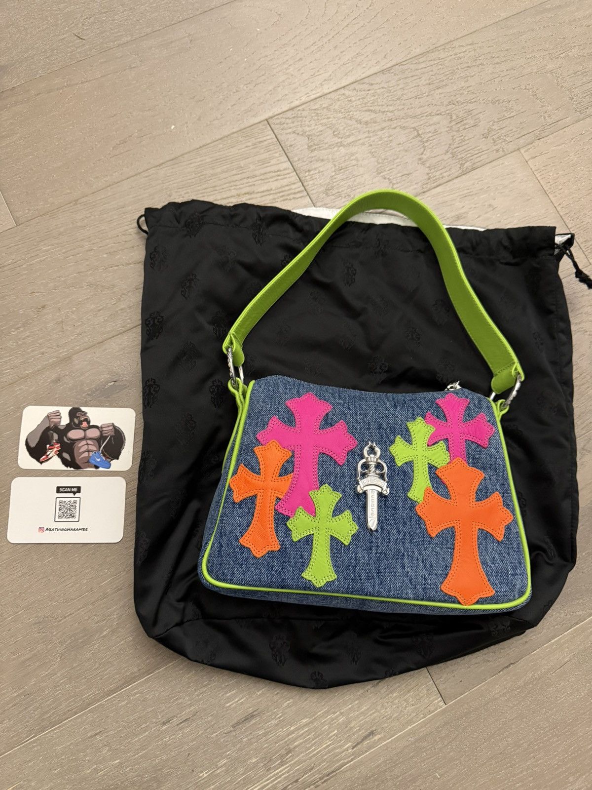Chrome Hearts Chrome Hearts Denim Cross Patch Chicken Nugget Bag Size ONE SIZE - 2 Thumbnail