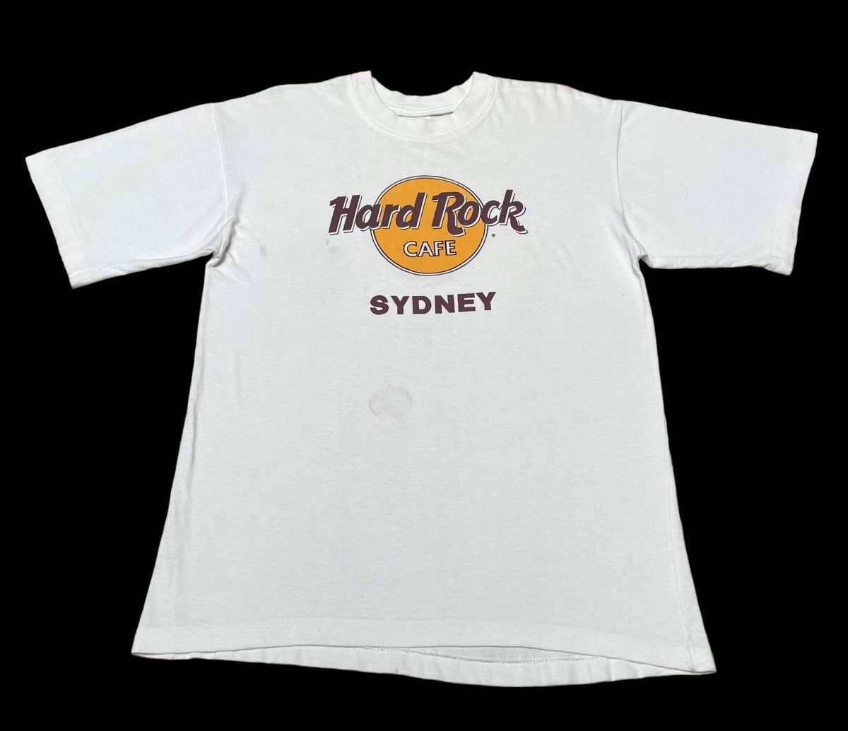 image of Vintage Hard Rock Cafe Sydney T-Shirt 1990S in White, Men's (Size Medium)