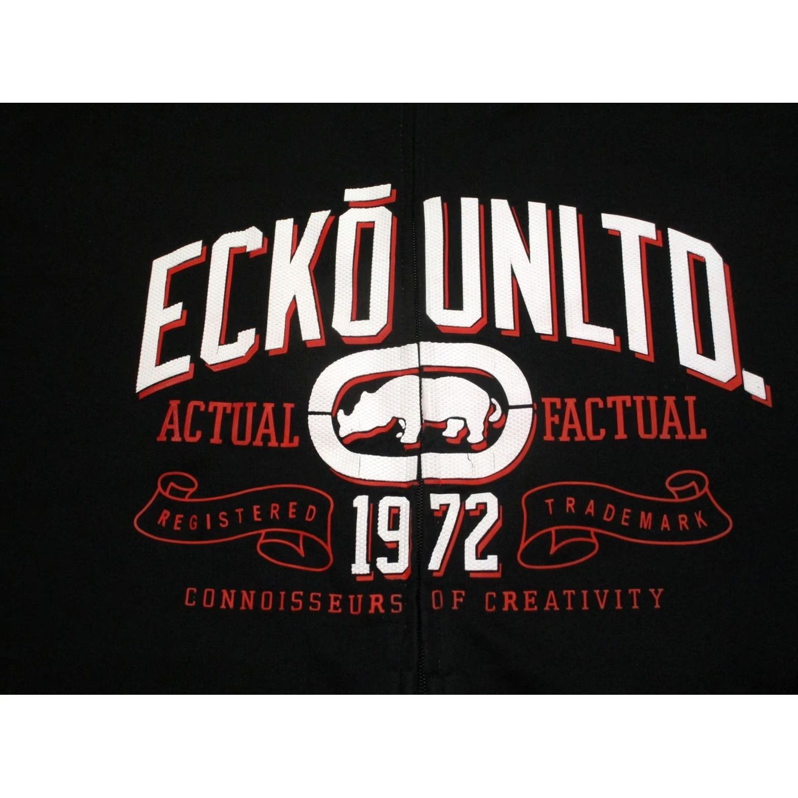 Ecko Unltd. Ecko Unltd Jacket Men XL Black Full Zip Windbreaker Hip Hop Outdoor Urban Streetwear Rino Size US XL / EU 56 / 4 - 2 Thumbnail