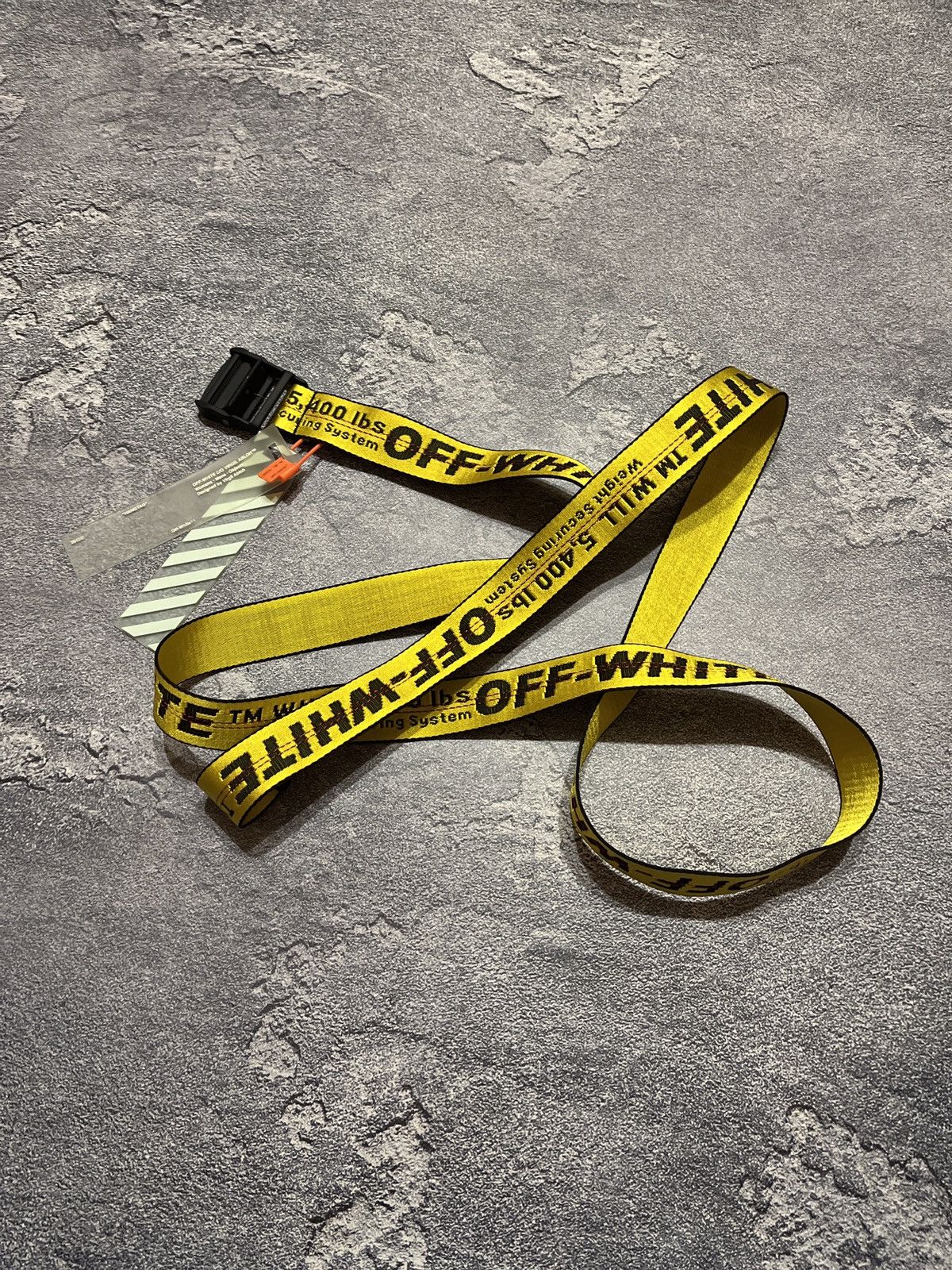 Off-White Off-White Industrial Belt Yellow Black | Grailed