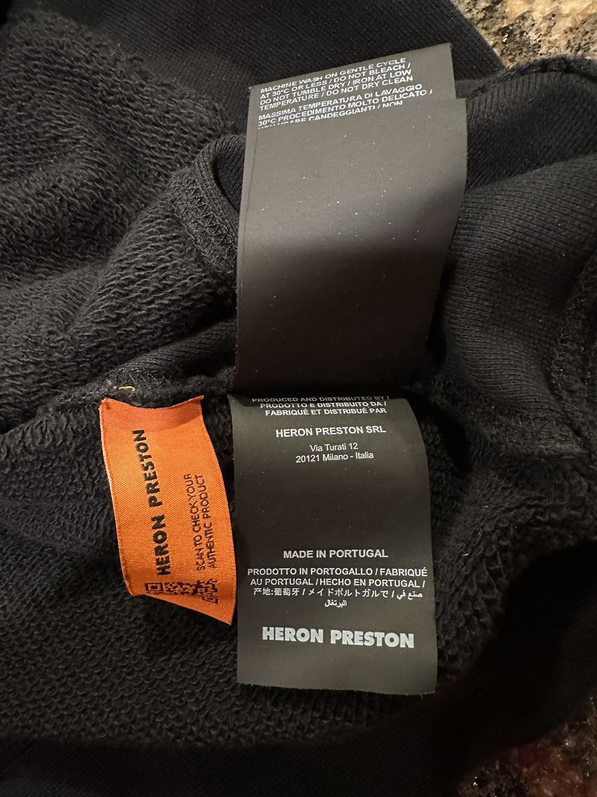 Heron Preston Heron Preston Logo Color Block Gothic Print Black Hoodie Size US M / EU 48-50 / 2 - 14 Thumbnail