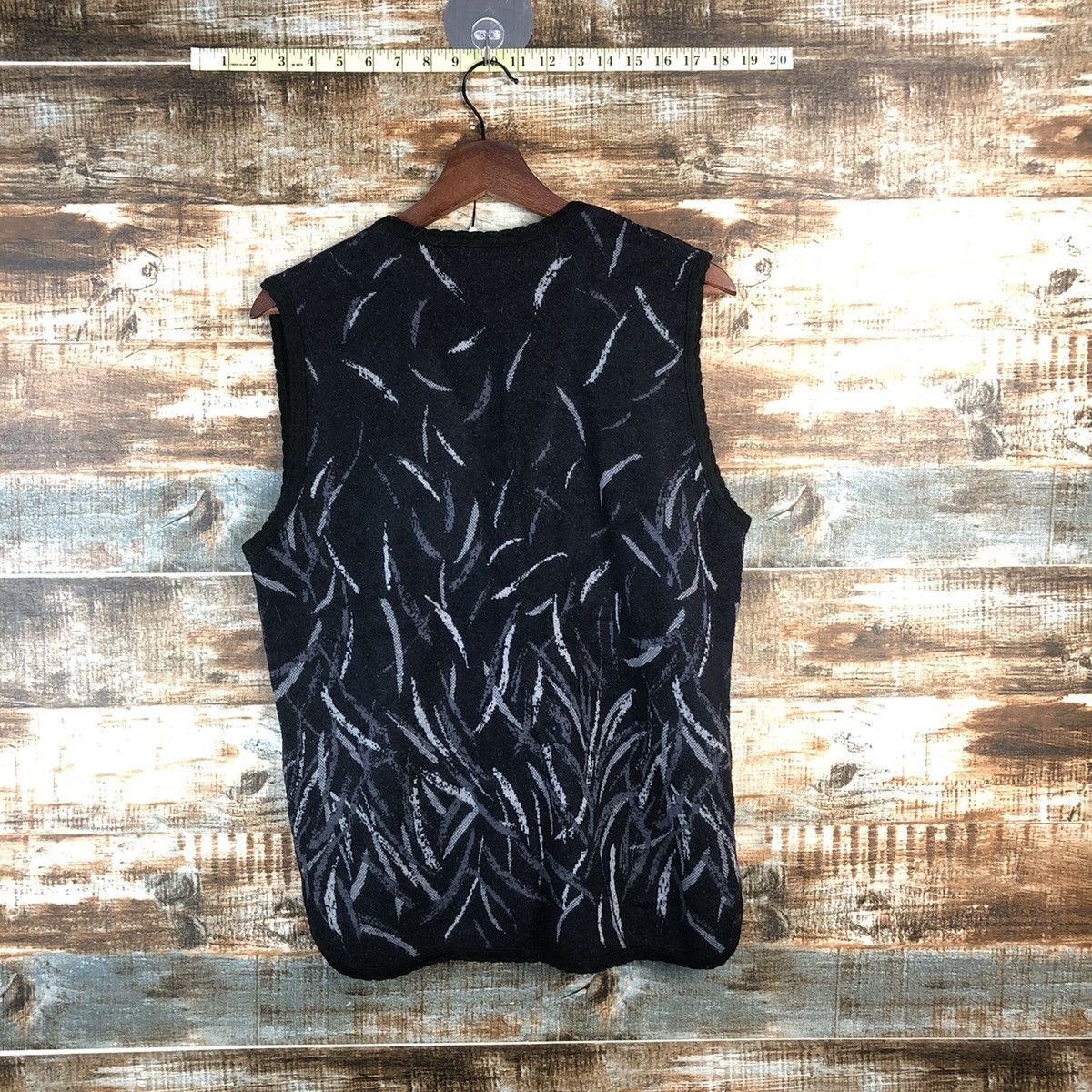 Homespun Knitwear × Japanese Brand DL Corrose Black art style Vest Knitwear #C534 Size US M / EU 48-50 / 2 - 12 Thumbnail