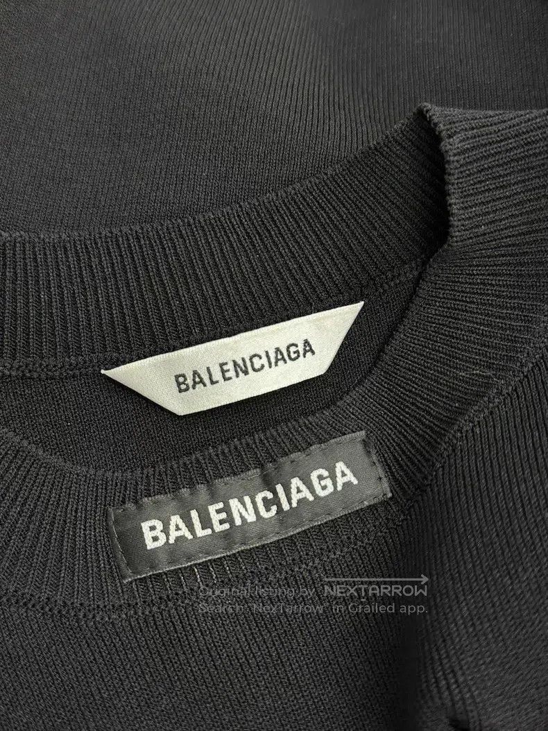 Balenciaga Balenciaga Black letter logo bottoming shirt bottoming shi Size US M / EU 48-50 / 2 - 4 Thumbnail