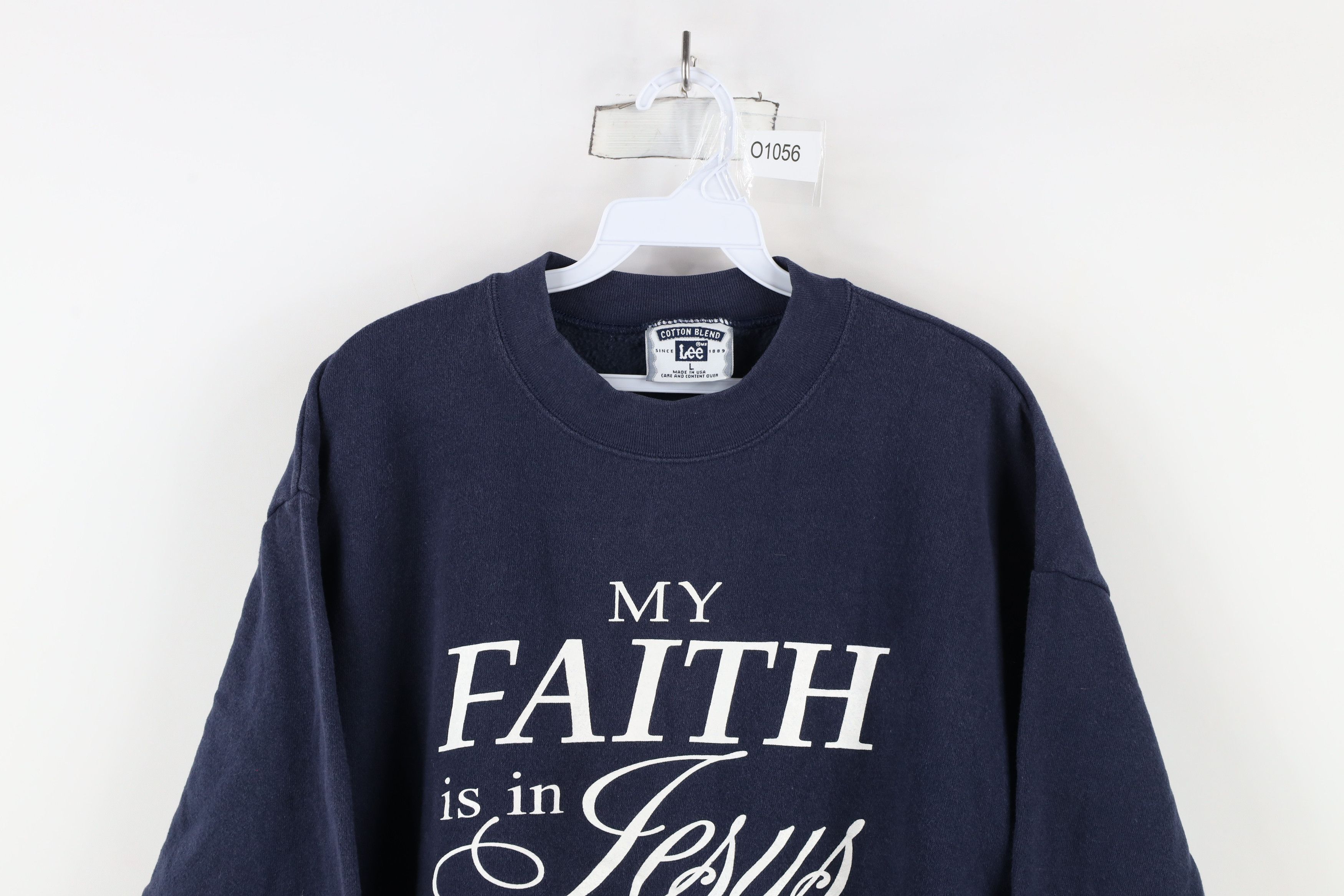 Vintage Vintage 90s Streetwear My Faith Is In Jesus Sweatshirt USA Size L / US 10 / IT 46 - 2 Thumbnail