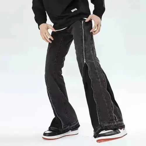 Japanese Brand × Jean High street handsome wide-leg jeans with zipper design Size US 32 / EU 48 - 2 Thumbnail