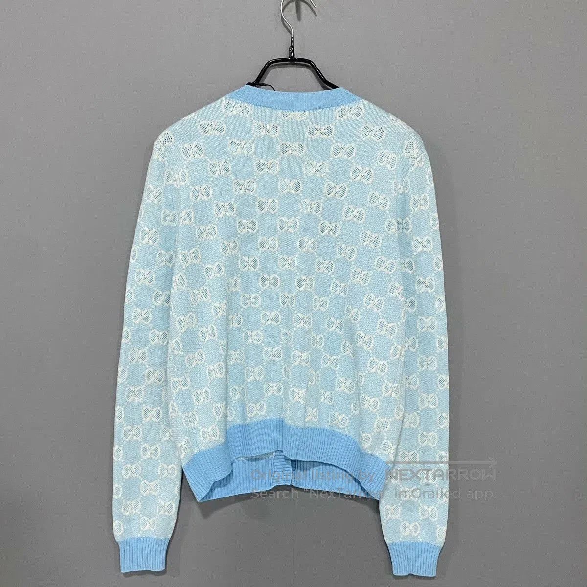 Gucci Gucci Blue Logo Knit Cardigan S. Size S / US 4 / IT 40 - 3 Thumbnail