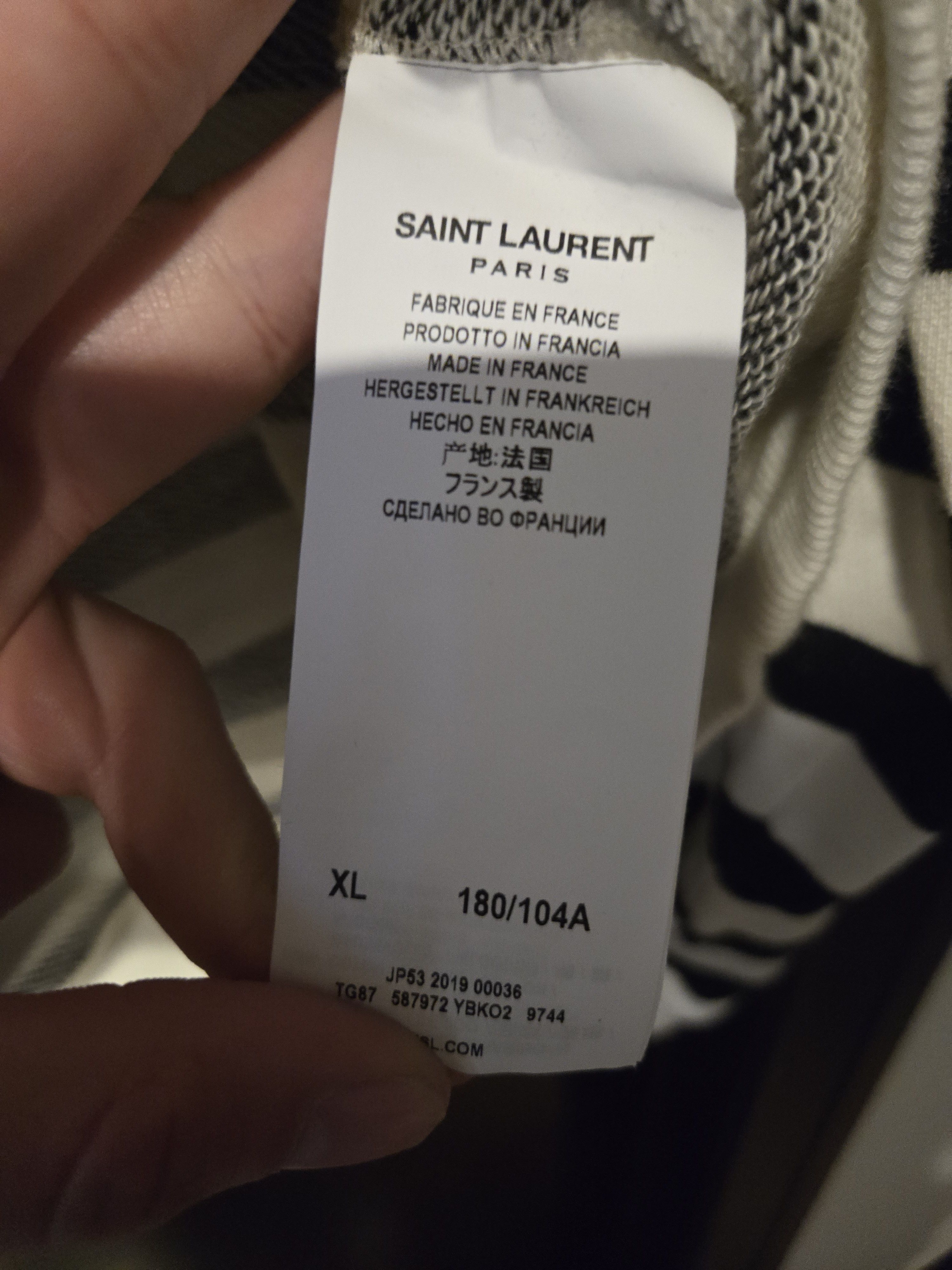 Saint Laurent Paris Striped Sweater Size US XL / EU 56 / 4 - 3 Thumbnail