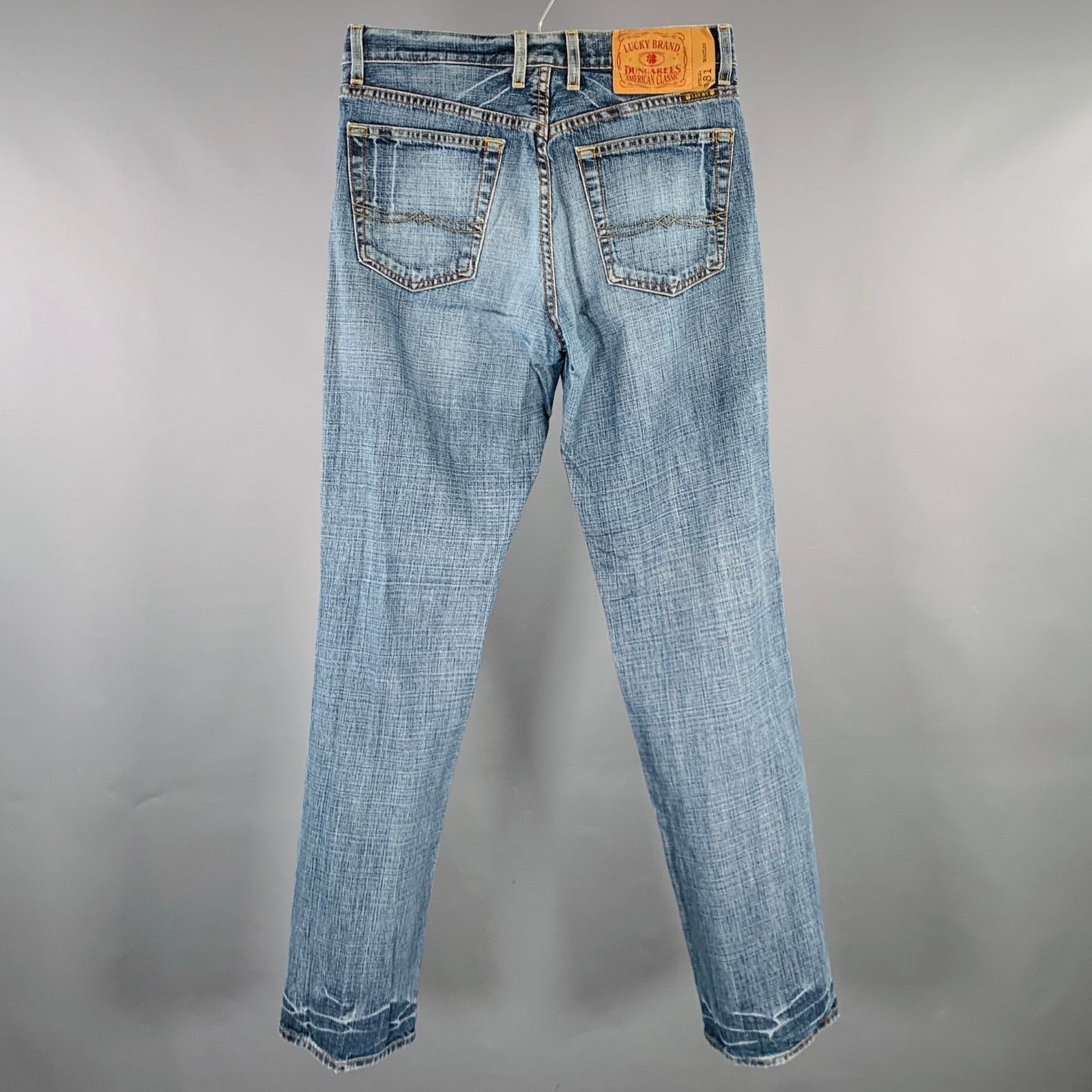 Lucky Brand LUCKY BRAND 29 Blue Contrast Stitch Cotton Bootcut Jeans Size US 29 - 2 Thumbnail
