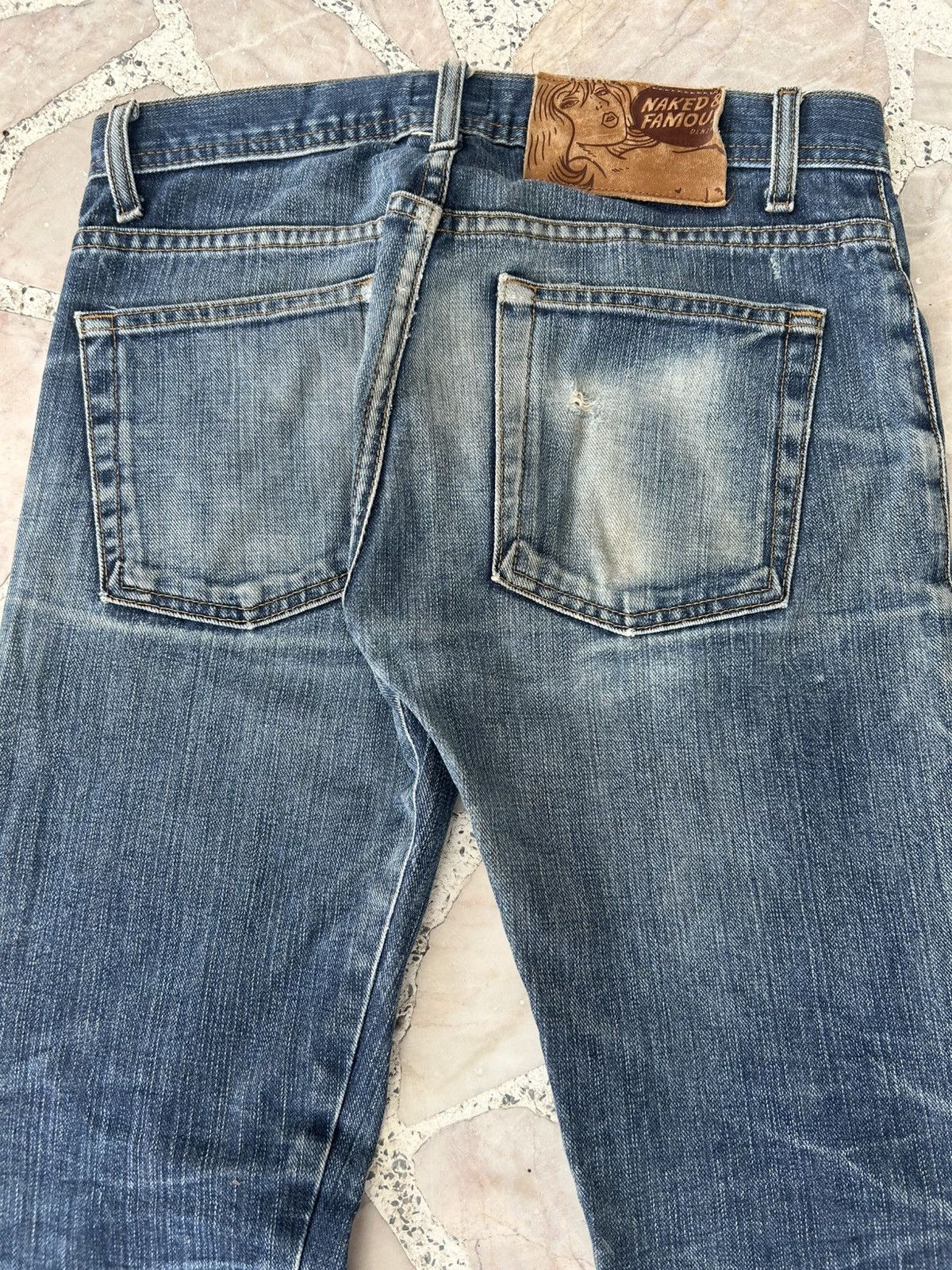 Naked & Famous Vintage Selvedge Ripped Denim Japan Size US 29 - 11 Thumbnail