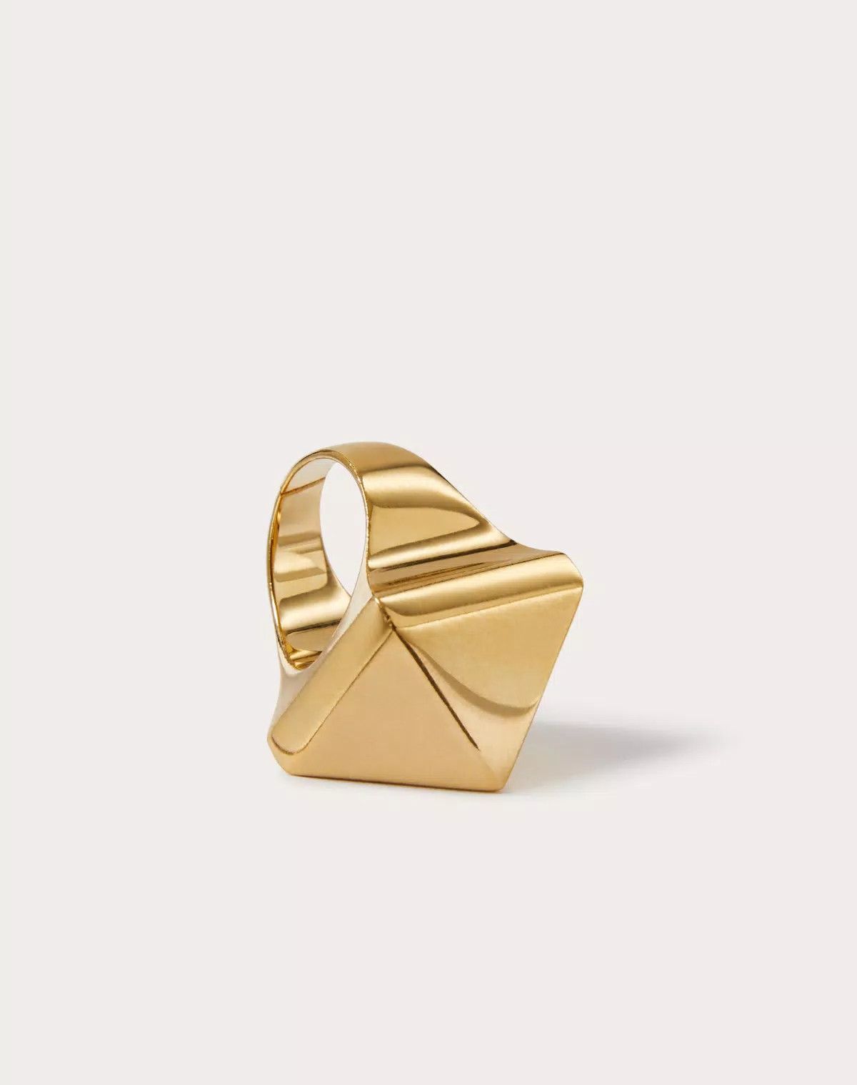 Valentino oc11z0725 Size:Medium/ Metal Rockstud Ring in Golden Size ONE SIZE - 4 Thumbnail