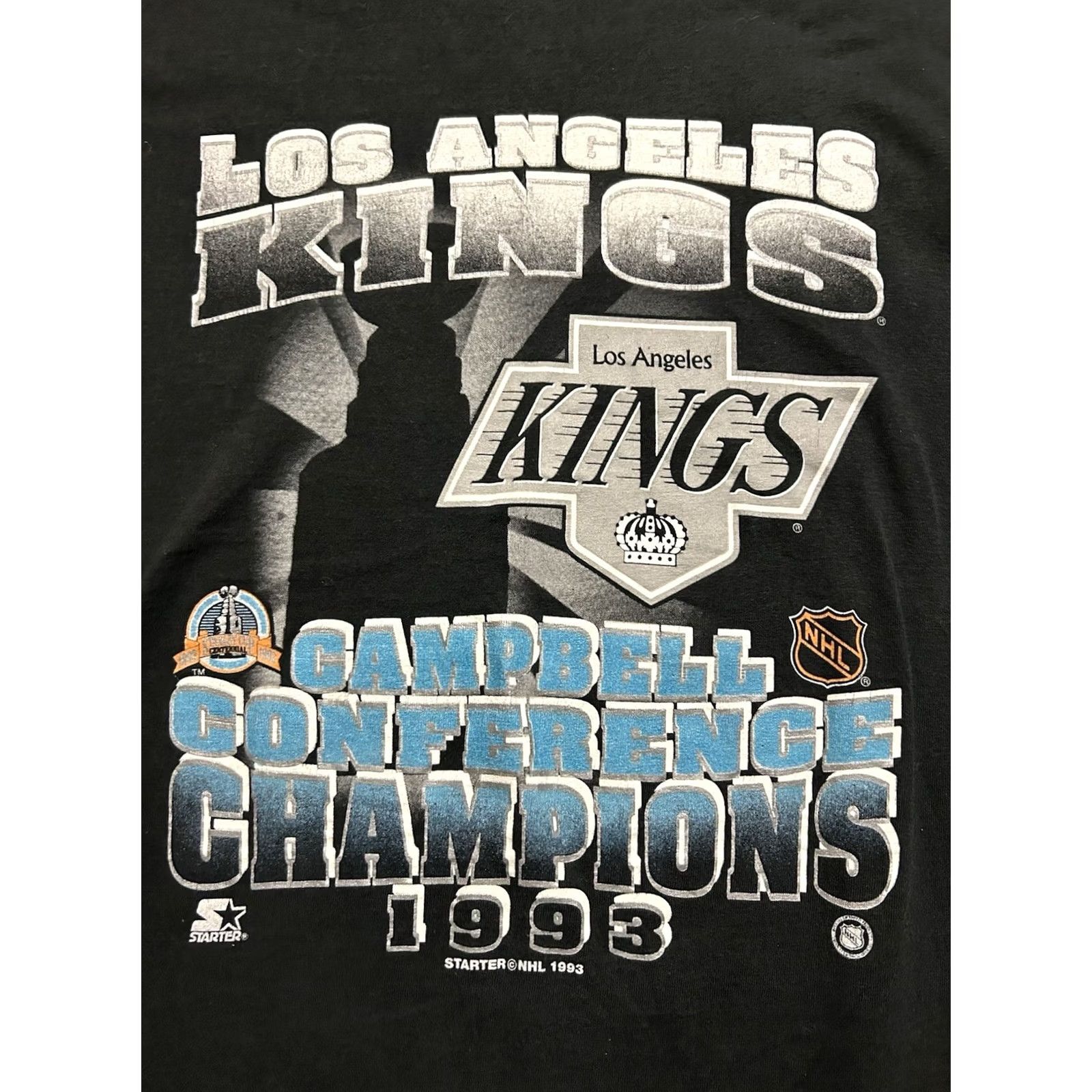 Champion VINTAGE Los Angeles Kings Campbell Conference Champions Shirt Men’s XL Black 1990s Hockey 90s Mens Size US XL / EU 56 / 4 - 3 Thumbnail