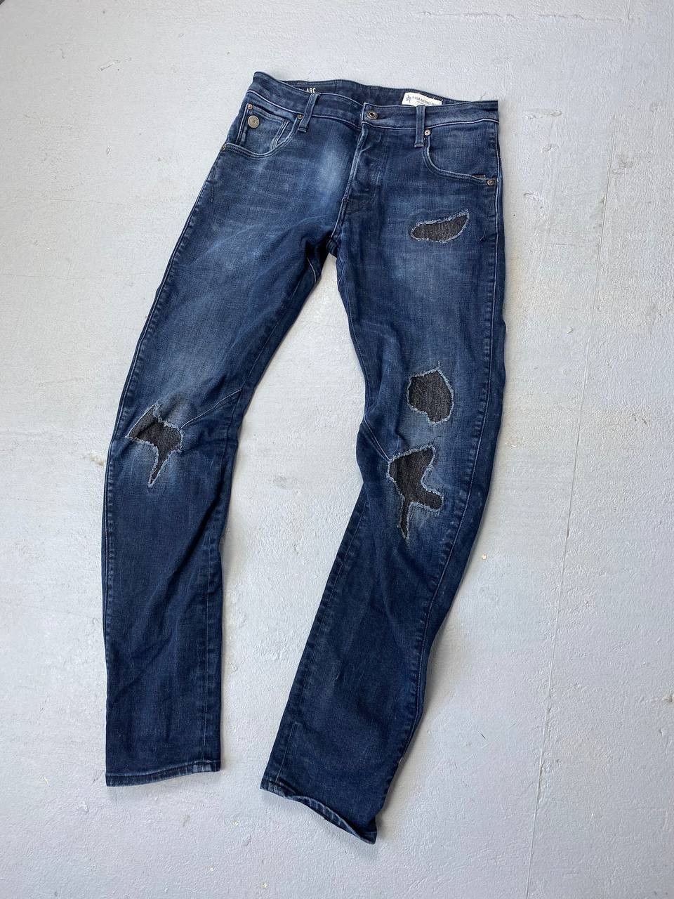 G-Star G Star Raw Arc 3D Mens Skinny Denim Pants Jeans Distressed Size US 29 - 2 Thumbnail