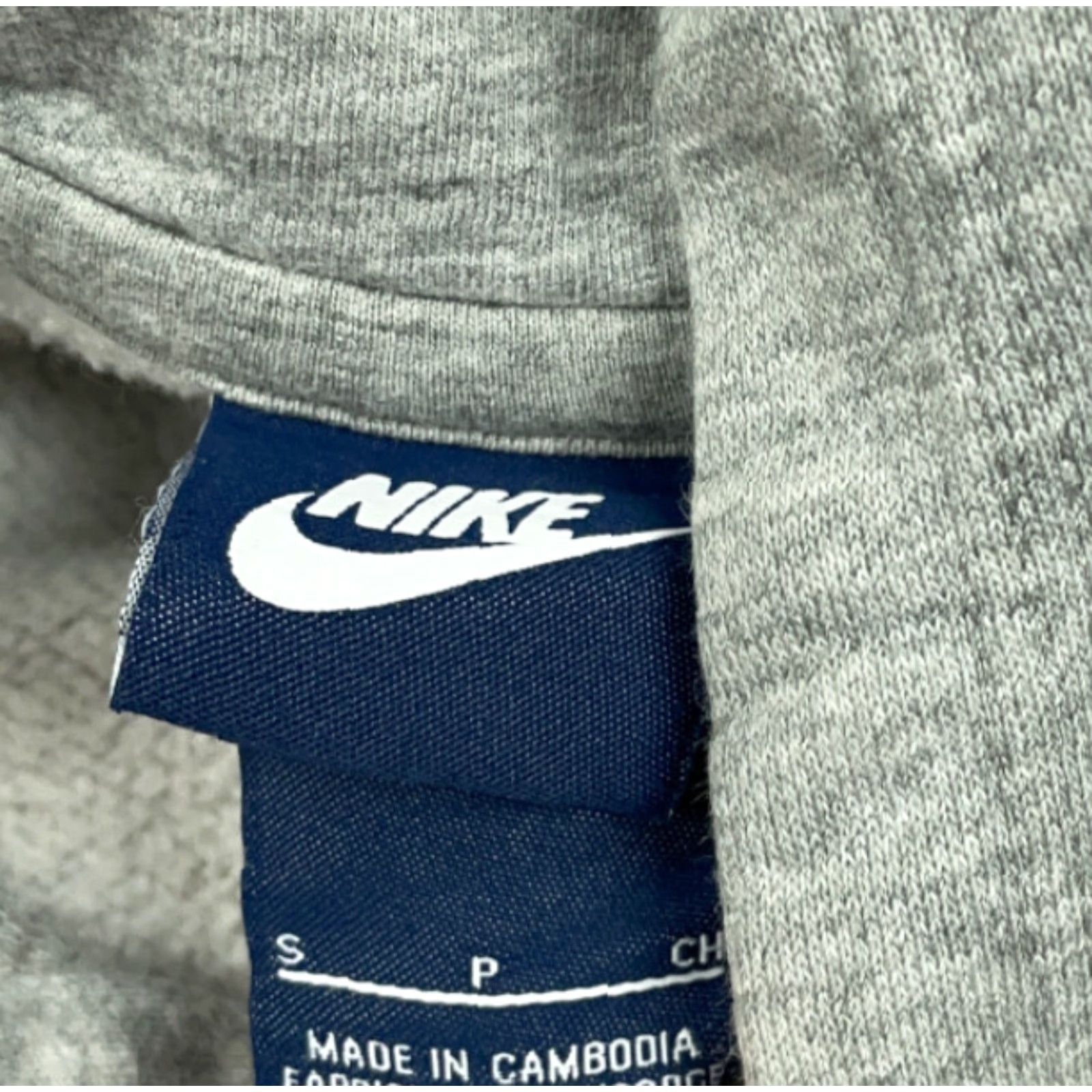 Nike Nike Hoodie Gray Big Swoosh Embroidered Pullover Mens Small Regular Fit Crew Neck Front Pocket 90s Retro Style Sweatshirt Size US S / EU 44-46 / 1 - 4 Thumbnail