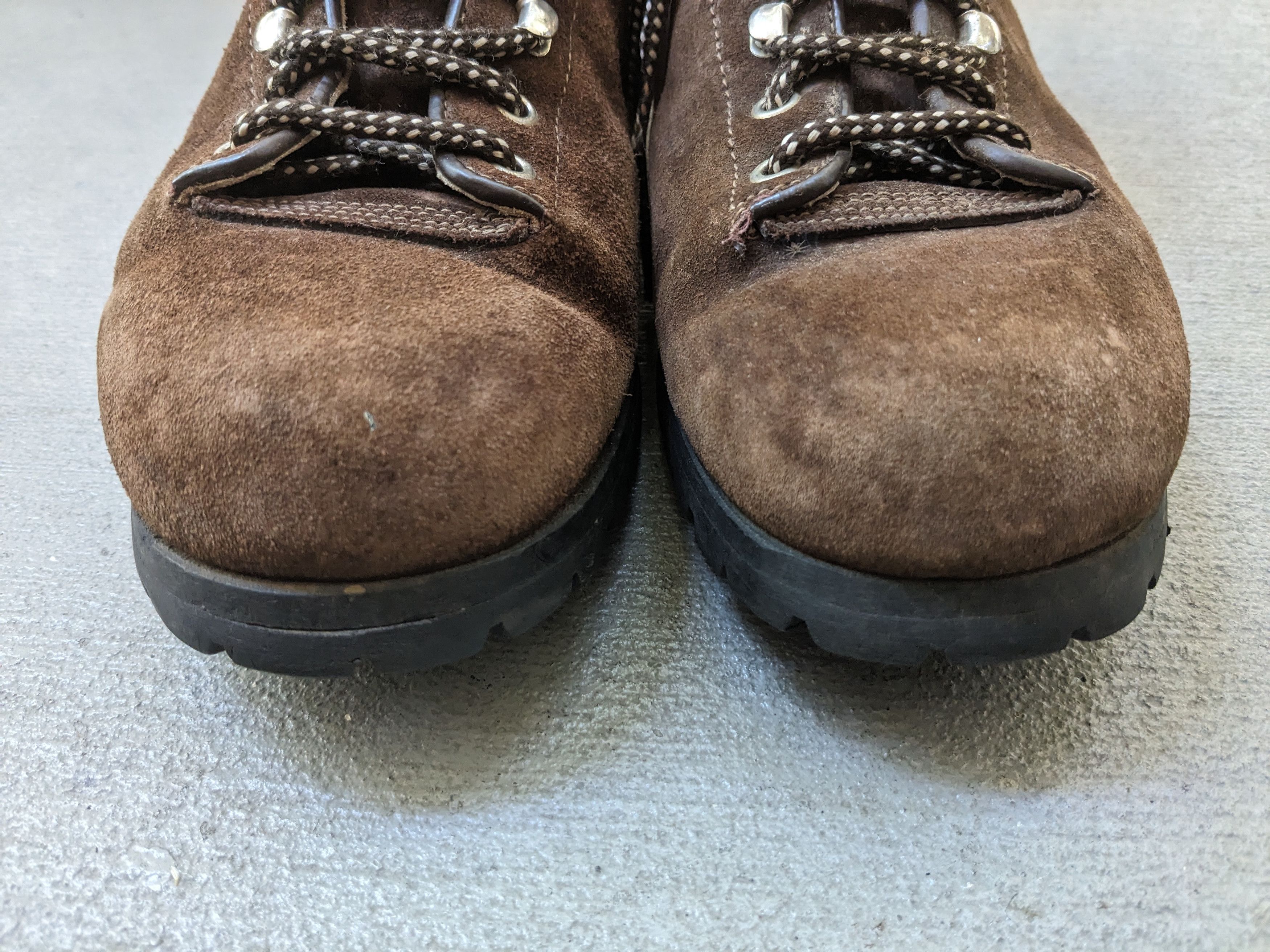 Genuine Leather × Vintage Vintage Fabiano Boots Brown Suede 13.5 Narrow Leather Lace Size US 13 / EU 46 - 2 Thumbnail