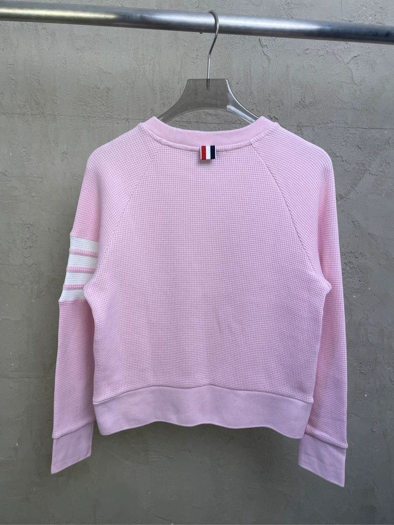 Thom Browne Thom browne Cherry blossom pink four-striped waffle round-n Size S / US 4 / IT 40 - 2 Thumbnail