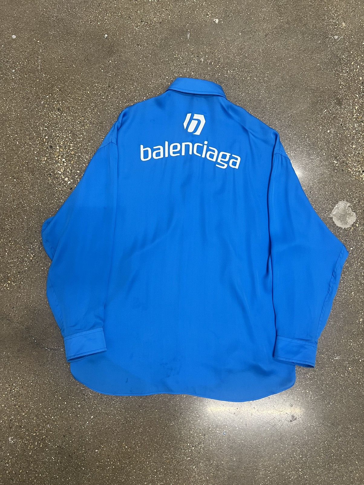 Balenciaga Balenciaga Blue Soccer Logo Button Up Size US L / EU 52-54 / 3 - 3 Thumbnail