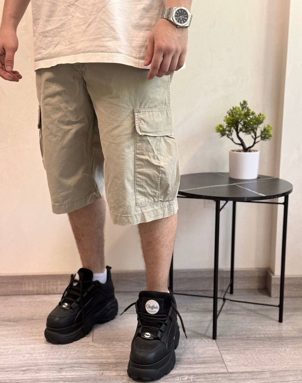 Carhartt × Vintage Carhartt Carpenter Cargo Faded Shorts Work Shorts Y2K Size US 32 / EU 48 - 3 Thumbnail
