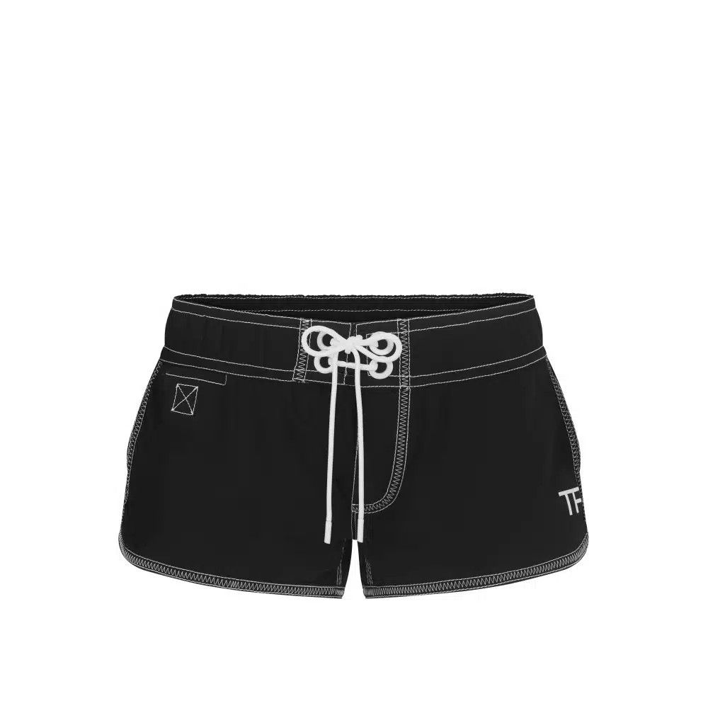 Tom Ford o1loc1c0625 SH0045 Crinkle Nylon Running Short in Black Size 25" / US 0 / IT 36 - 1 Thumbnail