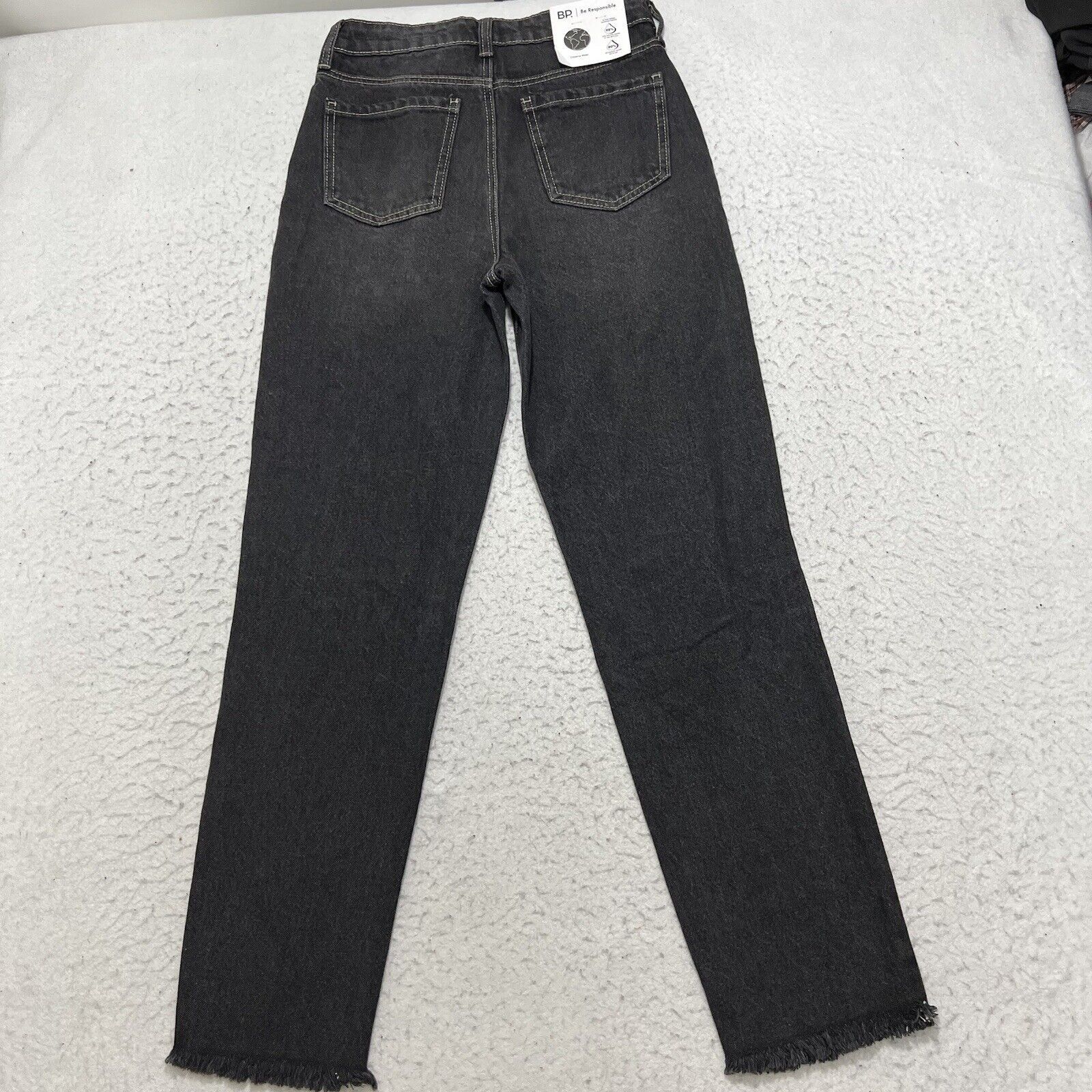 Nordstrom BP Straight Leg Mid Rise Black Dark Wash Denim Nordstrom Size 25" / US 0 / IT 36 - 6 Thumbnail