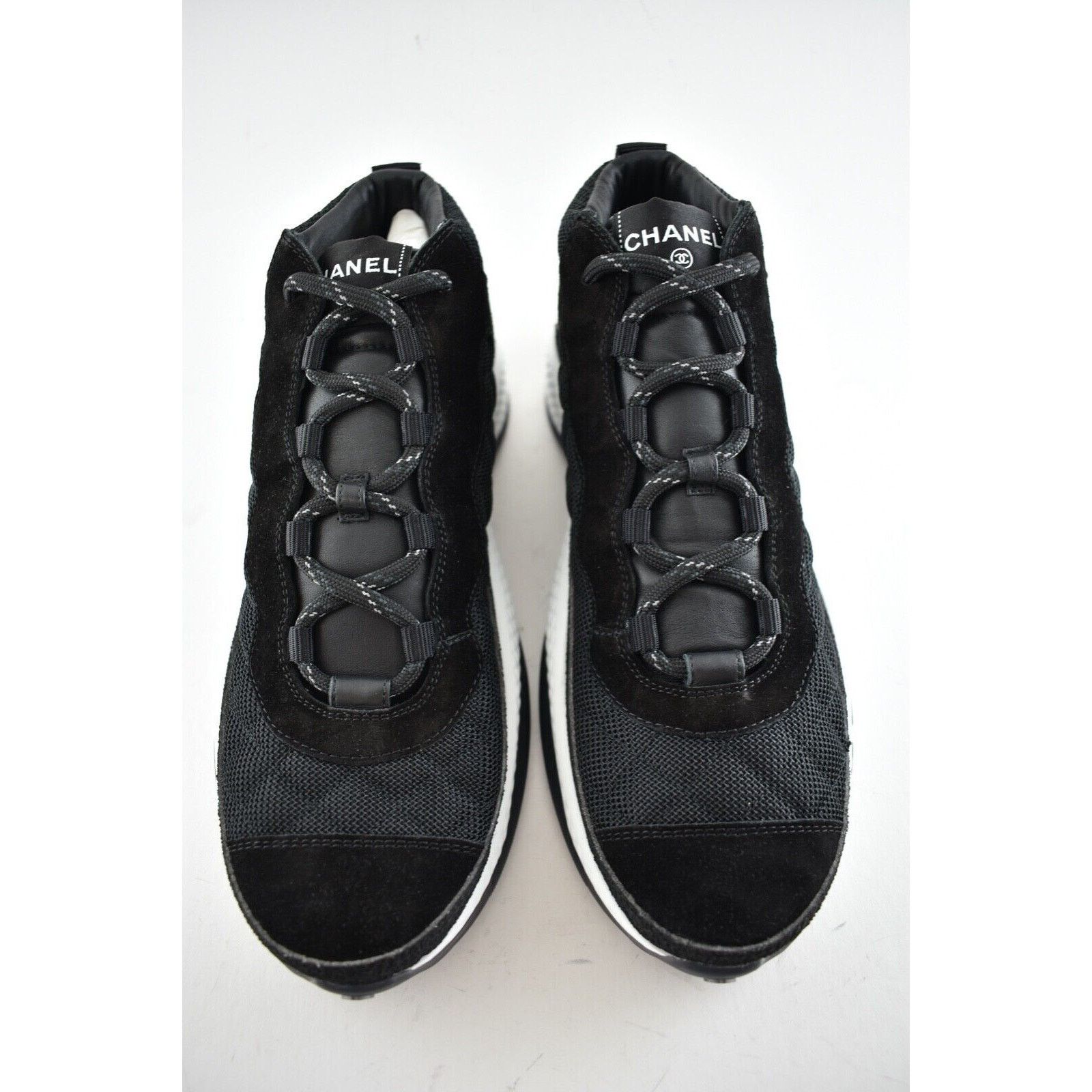 Chanel Chanel 21B Mens Logo Lace Up Mid Top Trainer Sneaker 44 11 Size US 11 / EU 44 - 6 Thumbnail