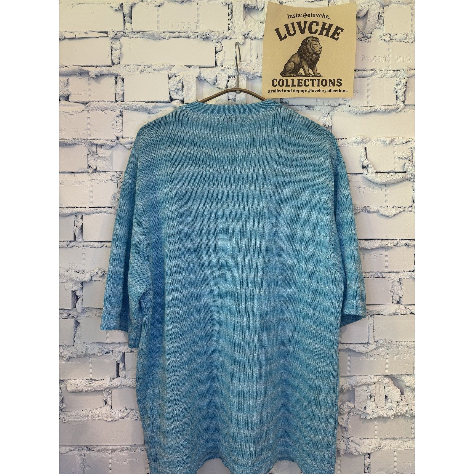 Zara Zara Mens Large Blue Knit Lightweight Short Sleeve Pullover Size US L / EU 52-54 / 3 - 3 Thumbnail