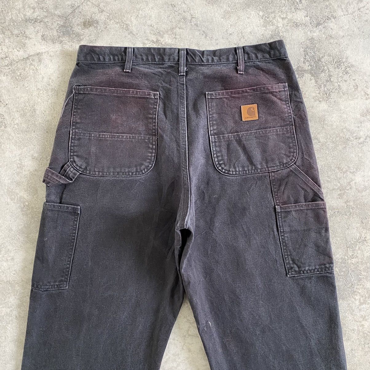 Carhartt Trashed VTG Carhartt Faded Dirty Carpenter Workwear Pants Size US 33 - 20 Thumbnail