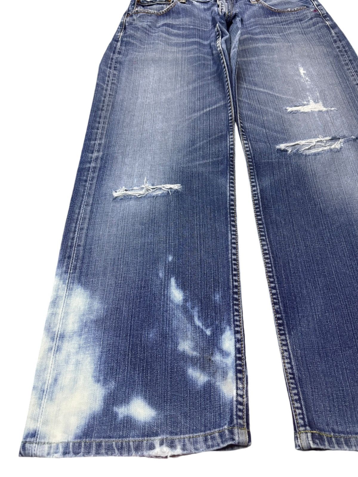 Levi's Vintage 90s Levis Bleached Wash Distressed Baggy Jeans Size US 33 - 6 Thumbnail