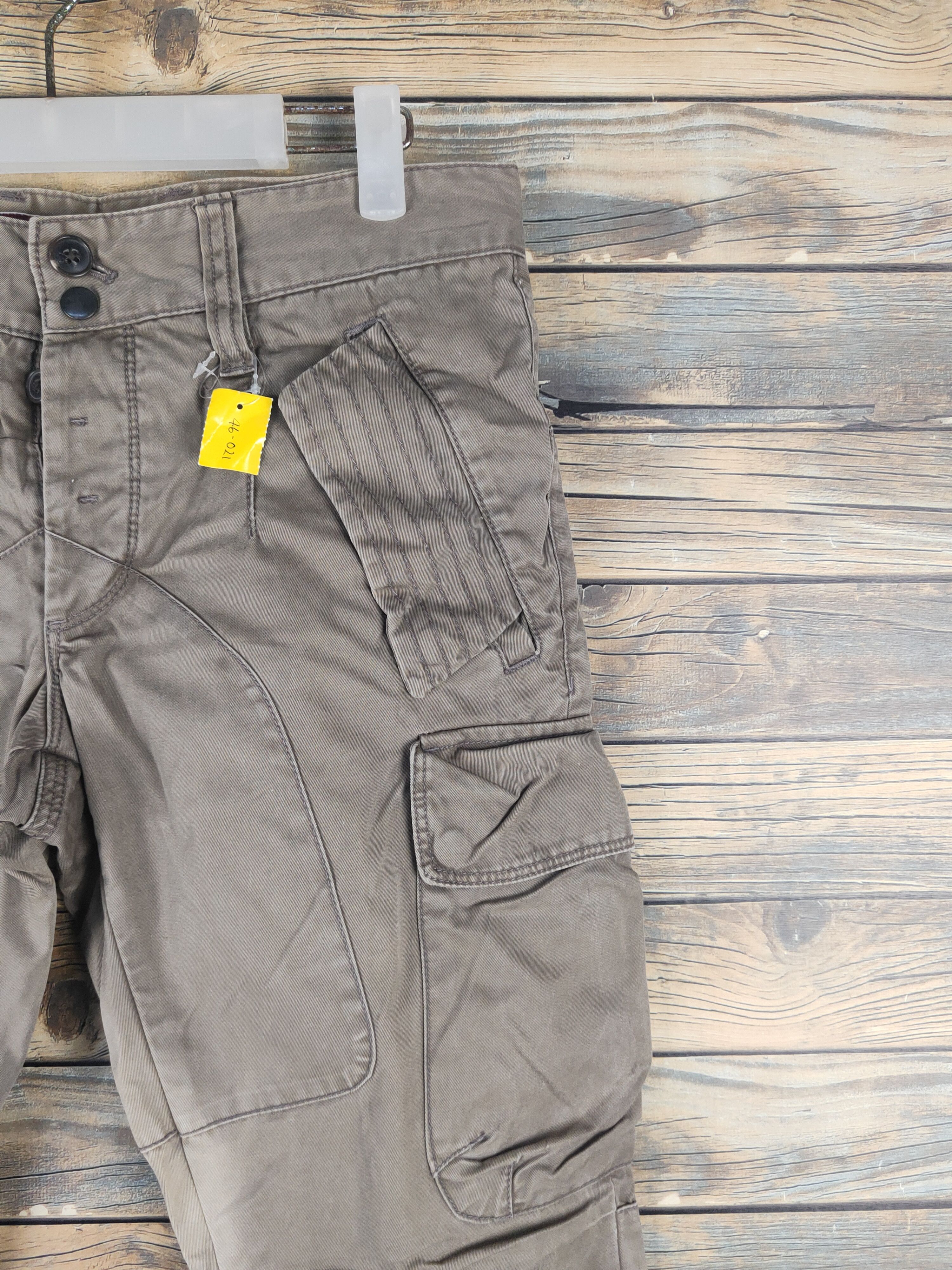 Japanese Brand DL BG Olive Faded Multipocket Cargo Pants #46-021 Size US 32 / EU 48 - 5 Thumbnail