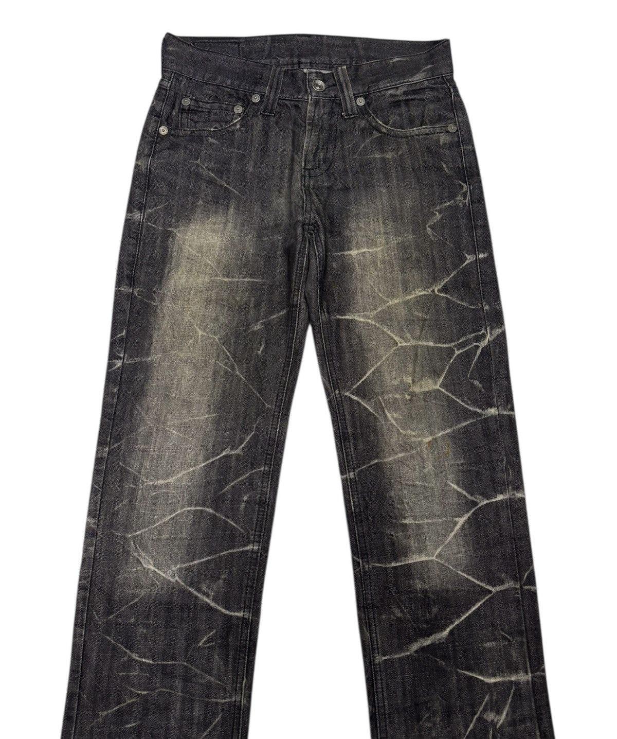 Tornado Mart TORNADO MART WHISKER CLAW MARK BLACK CUSTOM DENIM JEANS Size US 30 / EU 46 - 3 Thumbnail