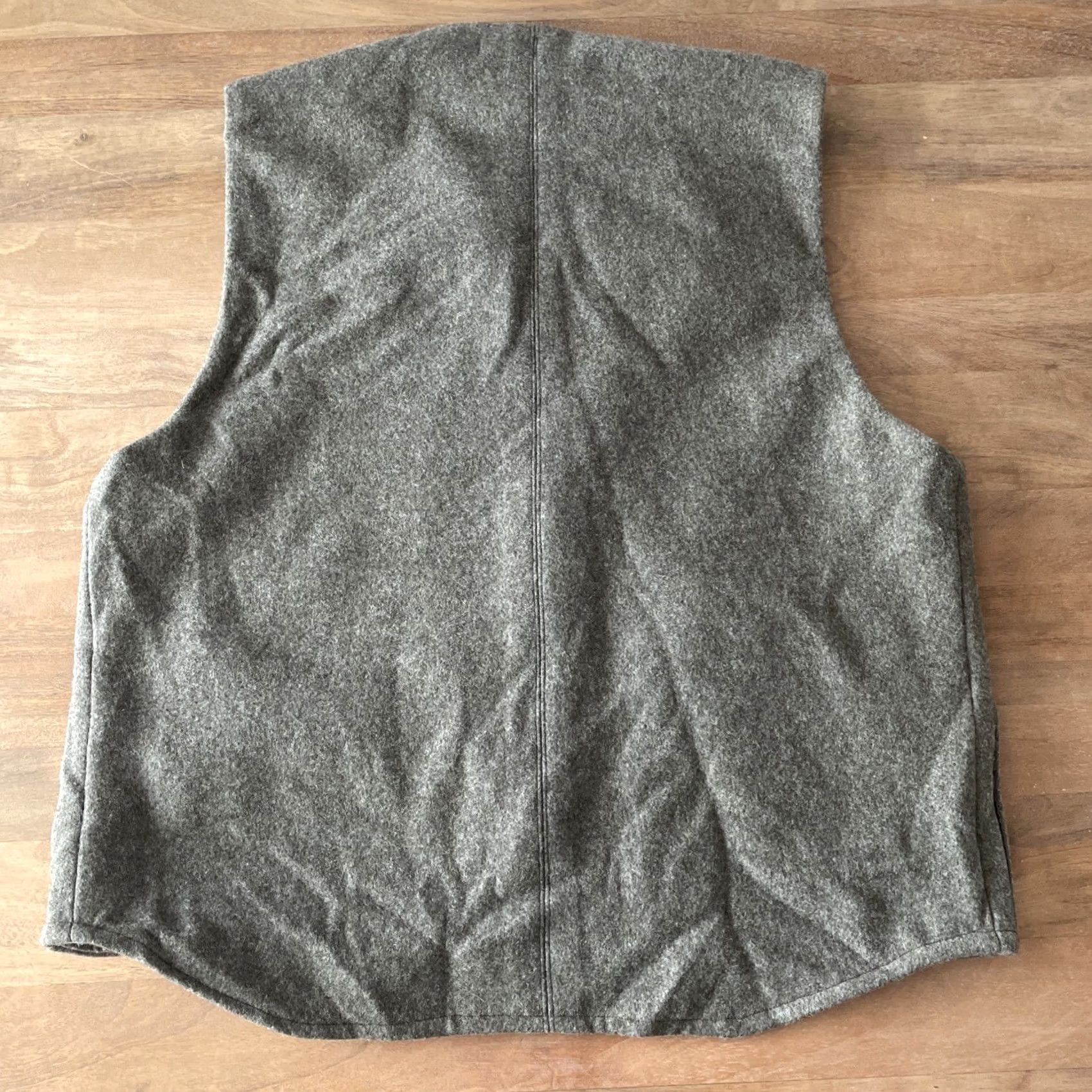 Vintage VINTAGE Tweed Mackinaw Wool Vest TALON ZIPPER Size XL Green Vest Mens Old Western 80s 70s 60s True Vintage Size US XL / EU 56 / 4 - 2 Thumbnail