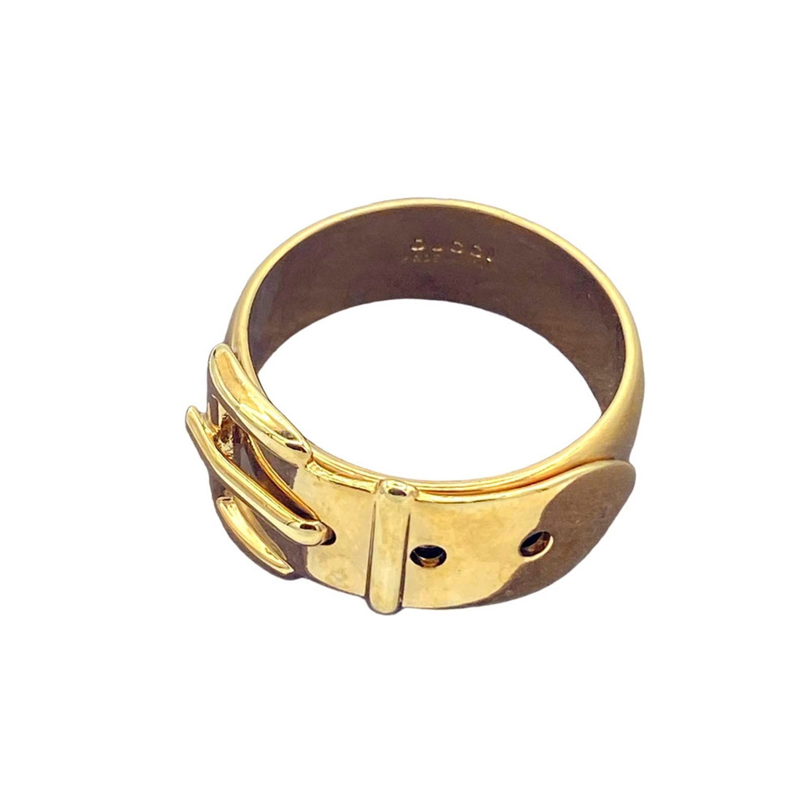 Gucci Authentic Gucci Gold-Tone Scarf Ring – Elegant Belt Design Size ONE SIZE - 1 Thumbnail