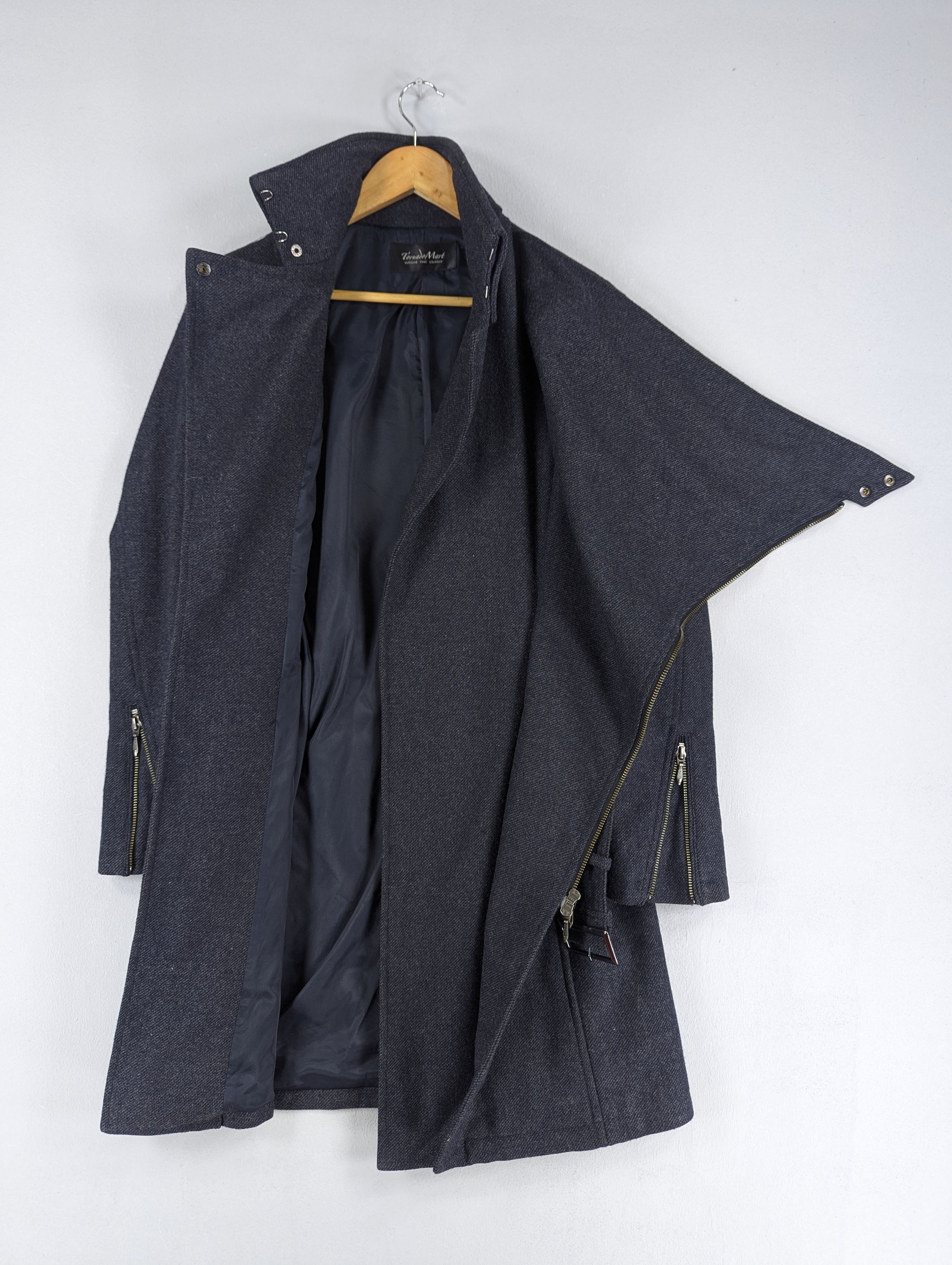 Tornado Mart JapaneseBrand Tornado Mart Wool Twill Drape Coat With Belted Size M / US 6-8 / IT 42-44 - 10 Thumbnail